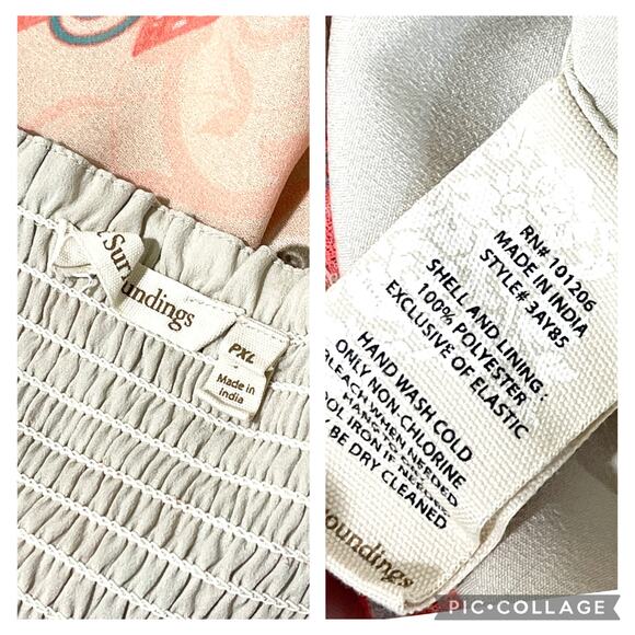 Soft Surroundings Guadalupe Tassel Floral Paisley Chiffon Maxi Dress SZ XL - Picture 10 of 10